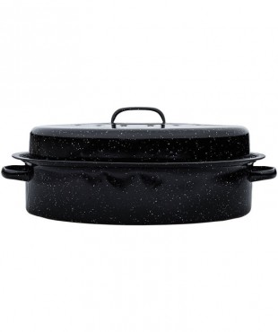 ΓΑΣΤΡΑ ENAMEL ΕΜΑΓΙΕ 42x32x18cm 7.8lt ΜΕ ΣΧΑΡΑ