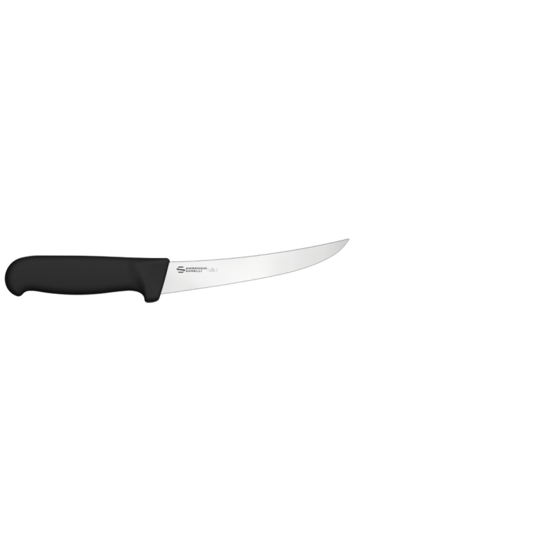 SD00015B ΜΑΧΑΙΡΙ ΞΕΚΟΚΚΑΛΙΣΜΑΤΟΣ ΚΥΡΤΟ 15CM MAYPH ΛΑΒΗ - CURVED BONING KNIFE STIFF 15CM BLACK