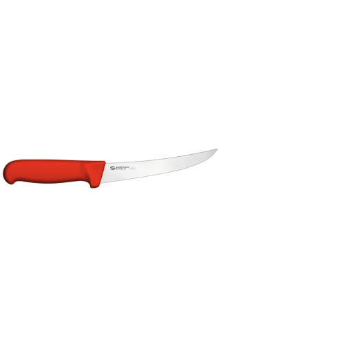 SD00015R ΜΑΧΑΙΡΙ ΞΕΚΟΚΚΑΛΙΣΜΑΤΟΣ ΚΥΡΤΟ 15CM KOKKINH ΛΑΒΗ - CURVED BONING KNIFE STIFF 15CM RED