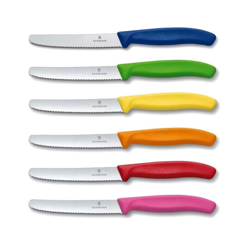 6.7839.6G ΜΑΧΑΙΡΙΑ ΚΟΥΖΙΝΑΣ ΣΕΤ 6ΤΕΜ 11CM ΣΤΡΟΓΓΥΛΑ ΟΔΟΝΤΩΤΑ ΠΟΛΥΧΡΩΜΕΣ ΛΑΒΕΣ (6.7836.6c1)