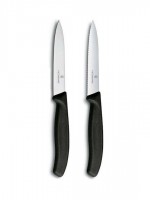 6.7793.B ΜΑΧΑΙΡΙ ΚΟΥΖΙΝΑΣ 10CM ΣΕΤ ΜΑΥΡΗ ΛΑΒΗ ΙΣΙΟ+ΟΔΟΝΤΩΤΟ SWISS CLASSIC VICTORINOX